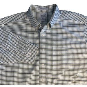 LL Bean Button Down Dress Shirt Pink 17.5/34 Wrinkle Free Heavy Cotton 237807
